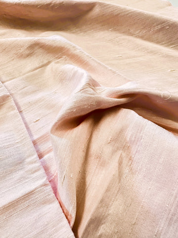 Modern Fabric Silk Dupion Shantung Style Plain Pale Pink 108cm Wide