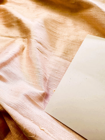 Modern Fabric Silk Dupion Shantung Style Plain Pale Pink 108cm Wide