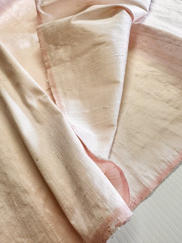Modern Fabric Silk Dupion Shantung Style Plain Pale Pink 108cm Wide