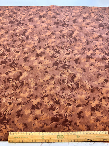LAST 1/2m: Modern Quilt Cotton Fabric John Louden Brown Marble Wild Waves