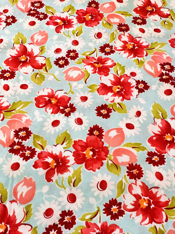 REMNANT Modern Fabric Quilt Cotton Ruby Bonnie & Camille for Moda OOP 53cm x 42cm