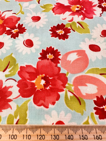 LAST PIECE Modern Fabric Quilt Cotton Ruby Bonnie & Camille for Moda OOP 108cm x 50cm