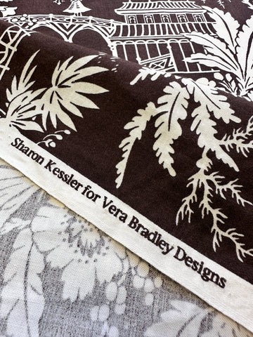 LAST PIECE: Modern Fabric Quilt Cotton Sharon Kessler for Vera Bradley Designs Pagoda 74cm x 100cm