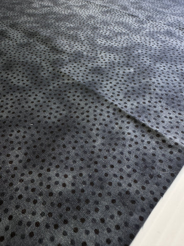 SINGLE FAT QUARTER: Modern Fabric Grey Spots on Mottled Grey Base 50cm x 50cm
