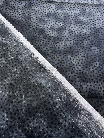 SINGLE FAT QUARTER: Modern Fabric Grey Spots on Mottled Grey Base 50cm x 50cm