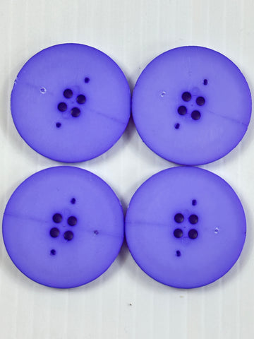 THREE SETS LEFT: Vintage Buttons 1970s Lavender Purple 4-Hole Large 34mm