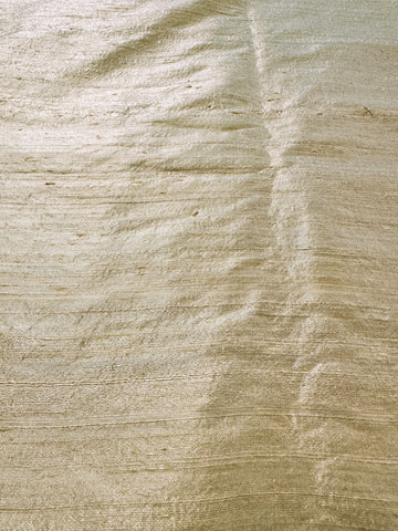 Modern Fabric Silk Dupion Shantung Style Plain Champagne Yellow 110cm Wide