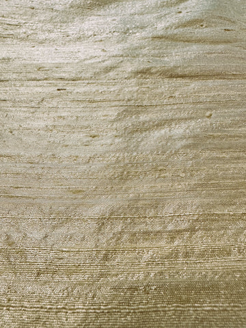 Modern Fabric Silk Dupion Shantung Style Plain Champagne Yellow 110cm Wide