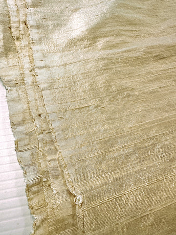 Modern Fabric Silk Dupion Shantung Style Plain Champagne Yellow 110cm Wide