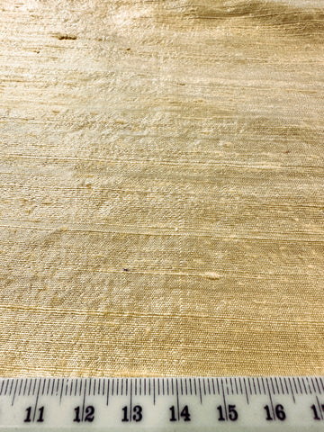 Modern Fabric Silk Dupion Shantung Style Plain Champagne Yellow 110cm Wide