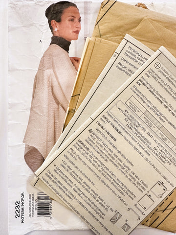 JACKET: Vogue American Designer Sewing Pattern Geoffrey Beene 1998 Uncut FF Size OS * 2232
