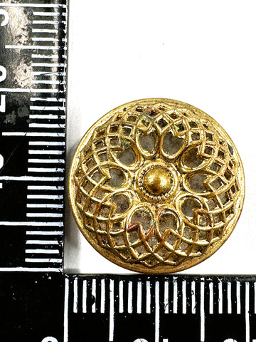 Vintage Button Mid-Century Mirror Back Twinkle 1950s 19mm Wide