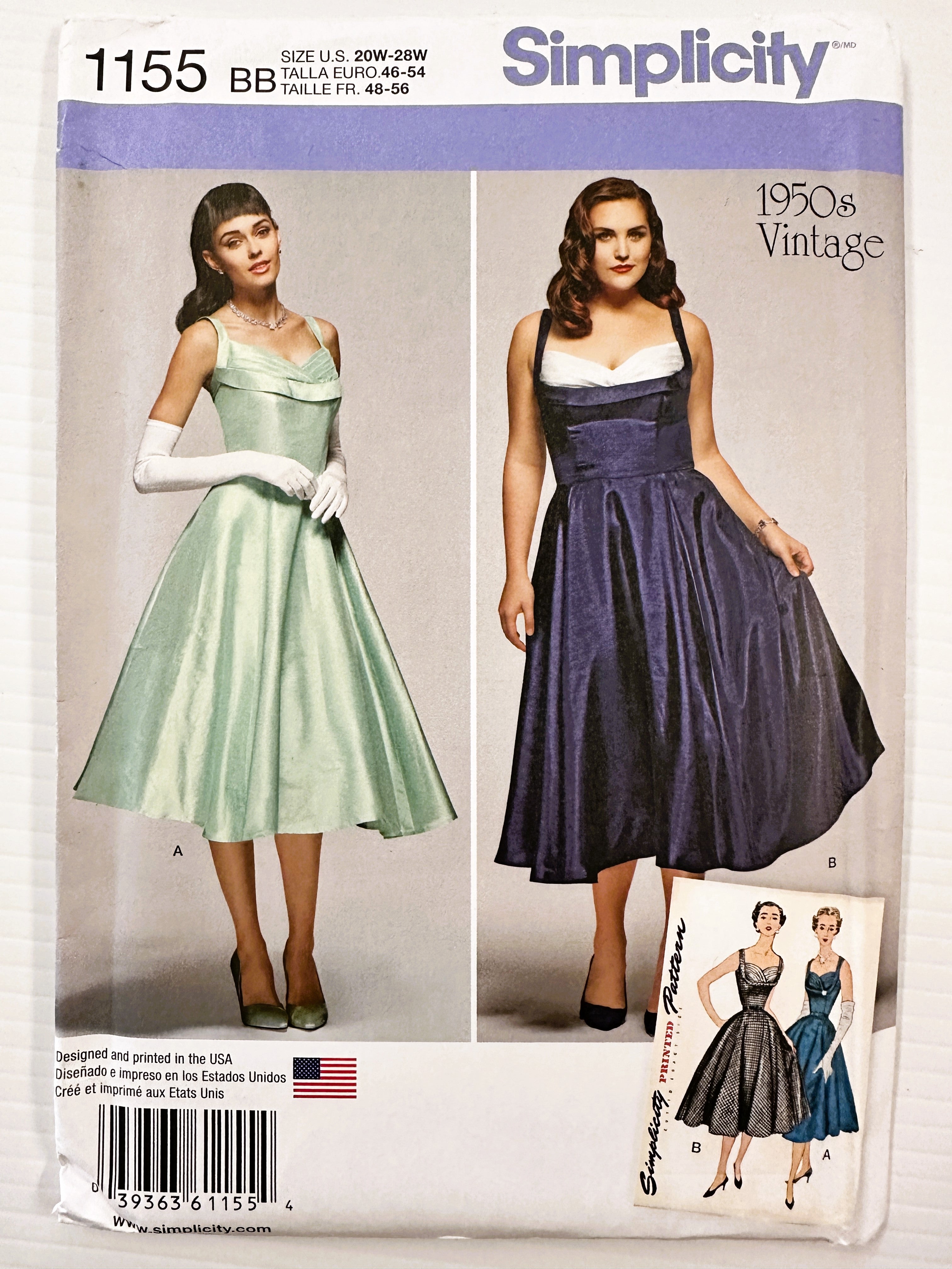 EVENING DRESS: Simplicity Sewing Pattern 1950s Pattern Reissue Sizes 2 Retro Age Vintage Fabrics EVENING DRESS: Simplicity Sewing Pattern 1950s Pattern Reissue Sizes 2 Retro Age Vintage Fabrics