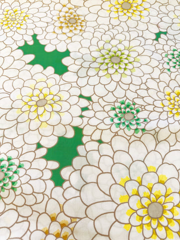 REMNANT Modern Fabric Quilt Cotton Kaffe Fassett Rowan OOP Line Dance Green Yellow 54cm x 32cm