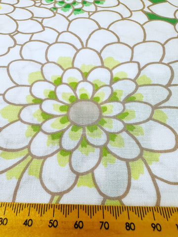 REMNANT Modern Fabric Quilt Cotton Kaffe Fassett Rowan OOP Line Dance Green Yellow 54cm x 32cm