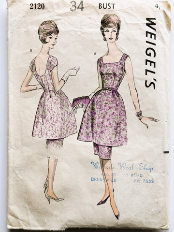 TUNIC DRESS: Weigel's Weigels Sewing Pattern 1960s Size 14 Unused *2120