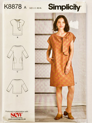 DRESSES & TOPS : Simplicity Sewing Pattern 2021 Size XSM-XLRG Uncut FF *K8878