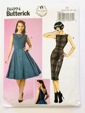 DRESS: Butterick Sewing Pattern Patterns by Gertie 2014 Sizes 6-14 Uncut FF *B6094