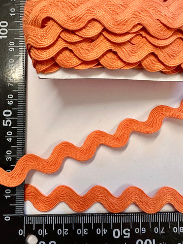 Vintage? Modern? Trim Ric Rac Orange Rayon 8mm Wide