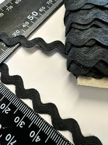 Vintage? Modern? Trim Ric Rac Black Rayon 5mm Wide