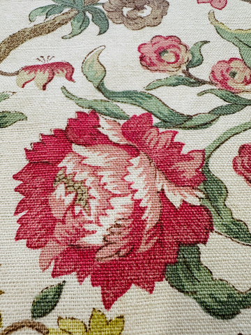 LAST PIECE Vintage Fabric Laura Ashley Caroline 1993 Linen Cotton 108cm x 44cm