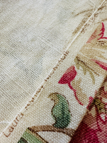 LAST PIECE Vintage Fabric Laura Ashley Caroline 1993 Linen Cotton 108cm x 44cm