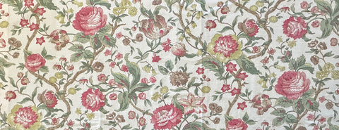LAST PIECE Vintage Fabric Laura Ashley Caroline 1993 Linen Cotton 108cm x 44cm
