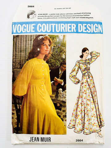 MISSES' DRESS: Vogue Couturier Design Sewing Pattern Jean Muir Size 14 1972 Complete *2664