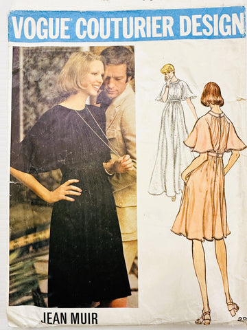MISSES' EVENING DRESS: Vogue Couturier Design Sewing Pattern Jean Muir Size 14 1973 Complete *2883