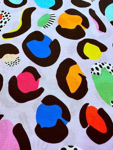 Modern Fabric Nerida Hansen x Brook Gossen Cotton OOP Abstract Designs on Lavener 144cm Wide