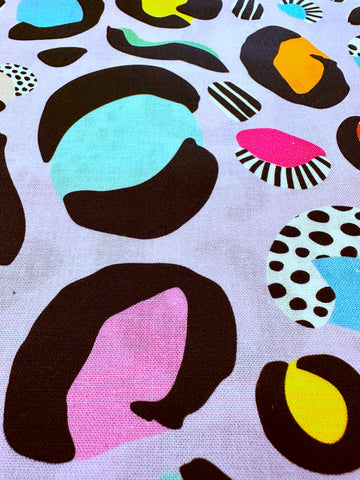 Modern Fabric Nerida Hansen x Brook Gossen Cotton OOP Abstract Designs on Lavener 144cm Wide
