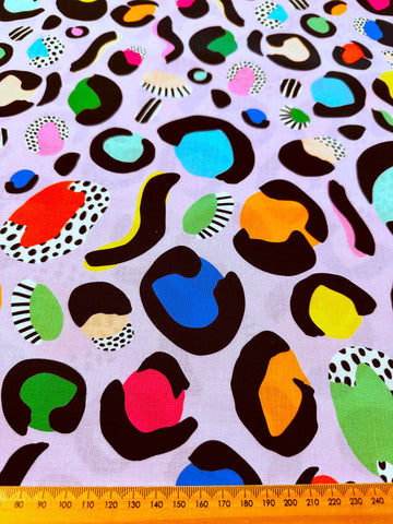 Modern Fabric Nerida Hansen x Brook Gossen Cotton OOP Abstract Designs on Lavener 144cm Wide