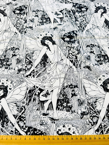 Vintage Fabric Uber Rare Ethel Larcombe Studio Magazine 'Summer' Art Nouveau Kanebo Cotton 88cm Wide