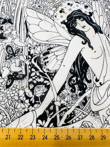 Vintage Fabric Uber Rare Ethel Larcombe Studio Magazine 'Summer' Art Nouveau Kanebo Cotton 88cm Wide