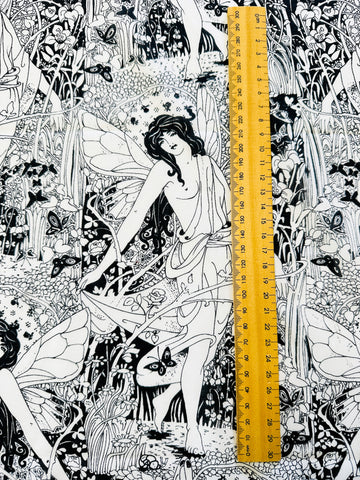 Vintage Fabric Uber Rare Ethel Larcombe Studio Magazine 'Summer' Art Nouveau Kanebo Cotton 88cm Wide