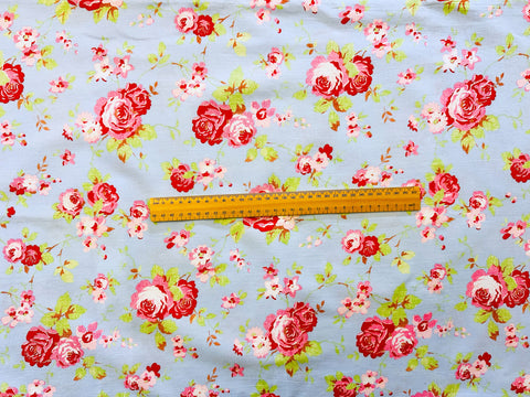 Vintage Fabric Sheeting Cotton 1999 Rosali in Blue Cath Kidston Ikea 75cm Wide