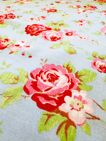 Vintage Fabric Sheeting Cotton 1999 Rosali in Blue Cath Kidston Ikea 75cm Wide