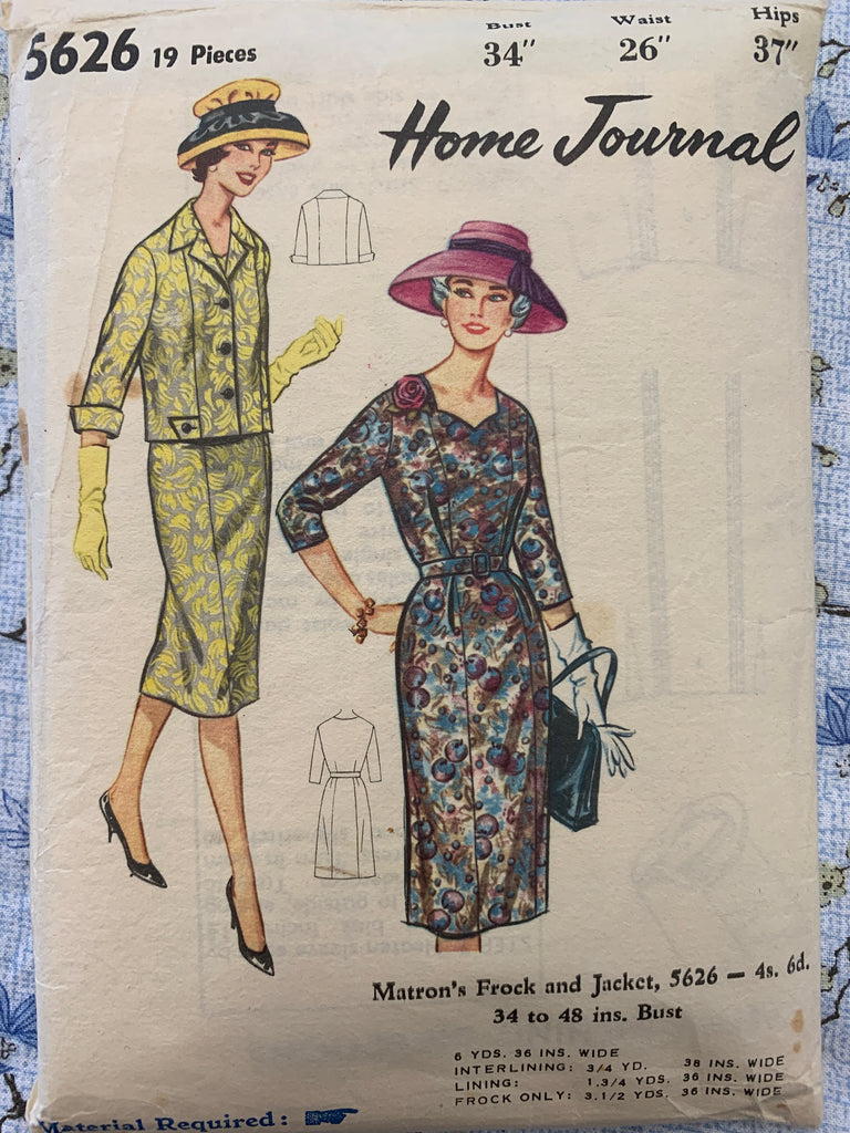 FROCK & JACKET: Home Journal 1950s bust 34" *5626