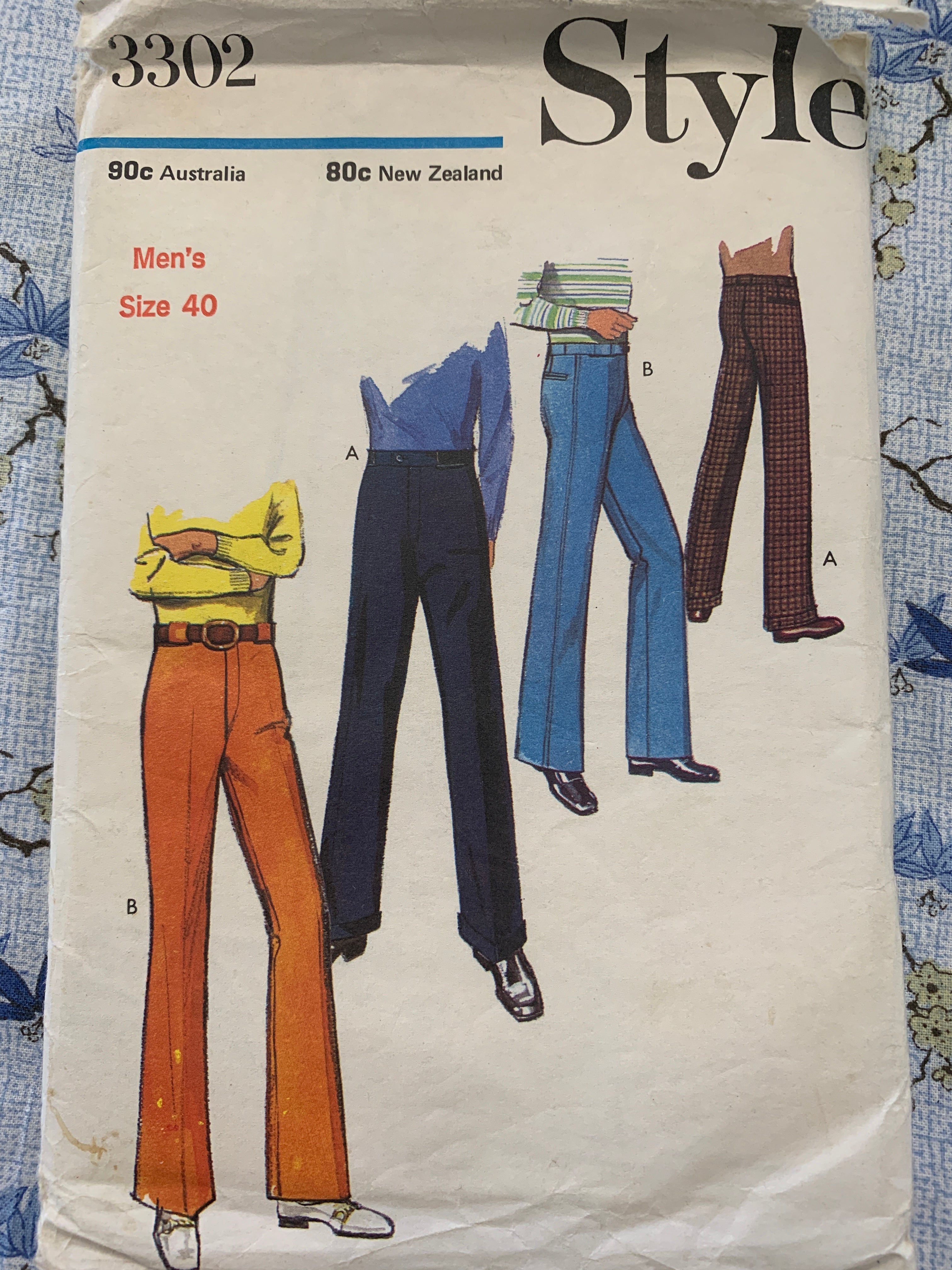 PDF - Vintage 1970s Pattern – Men's Flared Trousers - Multi-sizes
