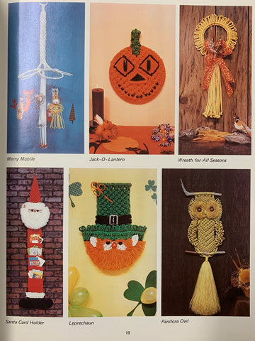 For those who love to celebrate! 'Macrame Celebrations' 16 projects 1970s
