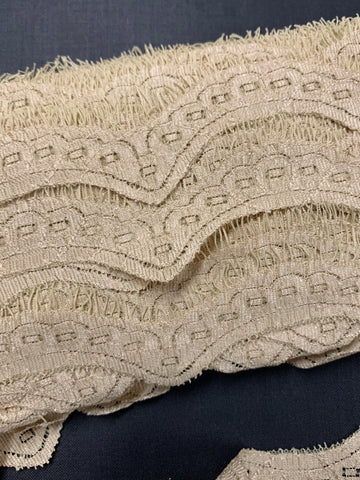 19 PIECES LEFT: 2cm x 140cm lingerie? ecru nylon scalloped lace trim