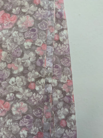 LAST 1/2m: Vintage Fabric Light Weight Cotton 1960s Muted Floral