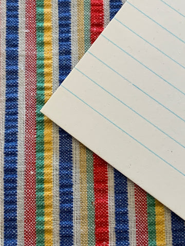 1m LEFT: Mid-century 1960s classic stripe fine seersucker plisse