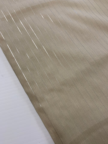 3m LEFT: Modern Pale Almond Light Weight Cotton w/ Lurex Thread 70s Vibe