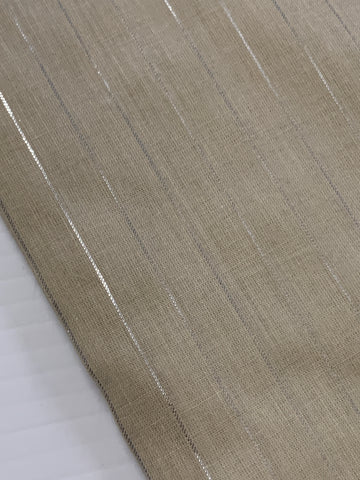 3m LEFT: Modern Pale Almond Light Weight Cotton w/ Lurex Thread 70s Vibe