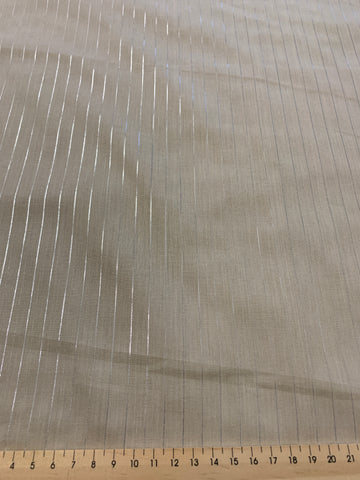 3m LEFT: Modern Pale Almond Light Weight Cotton w/ Lurex Thread 70s Vibe
