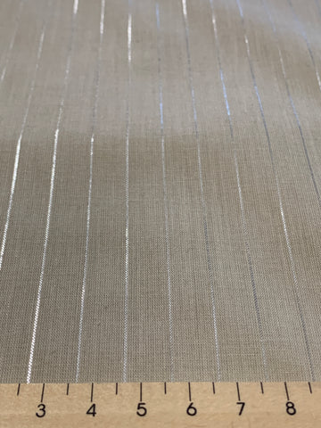 3m LEFT: Modern Pale Almond Light Weight Cotton w/ Lurex Thread 70s Vibe
