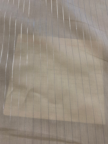 3m LEFT: Modern Pale Almond Light Weight Cotton w/ Lurex Thread 70s Vibe