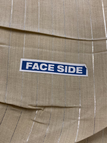 3m LEFT: Modern Pale Almond Light Weight Cotton w/ Lurex Thread 70s Vibe