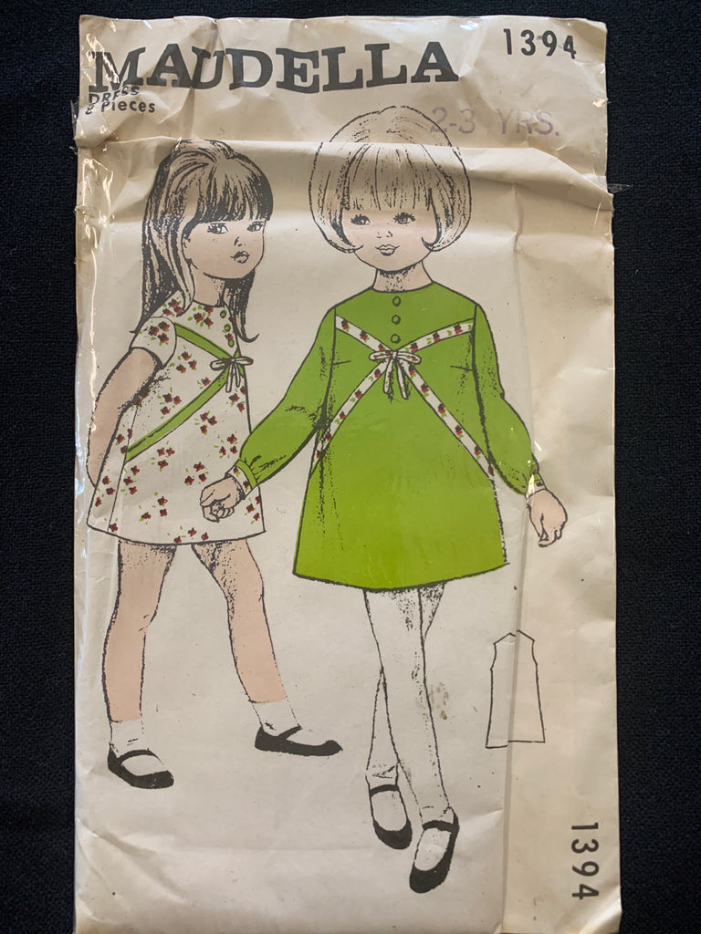 A LINE DRESS: NIP Maudella c.1960 dress size 2-3 years *1394